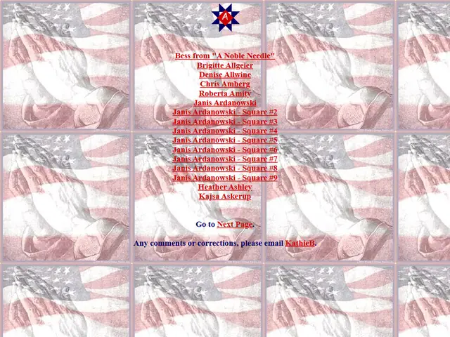 Screenshot of the original WTCQuilt.com: Album page A