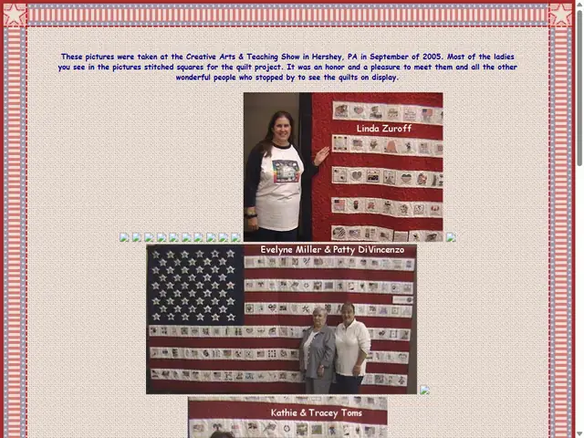 Screenshot of the original WTCQuilt.com: Pennsylvania, September 2005