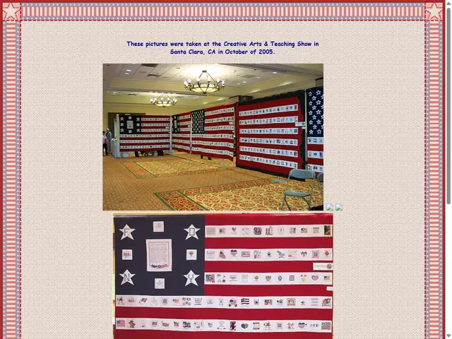 Screenshot of the original WTCQuilt.com: Santa Clara, October 2005