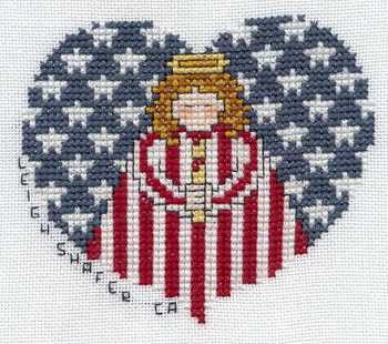 Cross-stitched memorial square by Leigh Shafer
