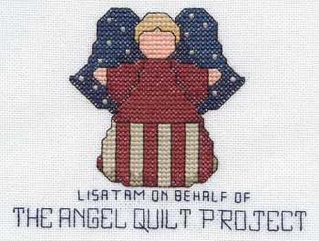 Cross-stitched memorial square by Lisa Tam